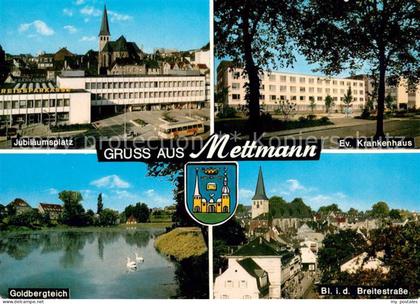 Mettmann Jubilaeumsplatz Ev Krankenhaus Goldbergteich Breitestrasse mit Kirche