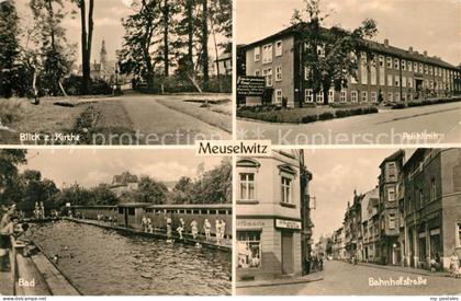 Meuselwitz Blick zur Kirche Poliklinik Bahnhofstrasse Freibad
