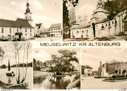 Meuselwitz Marktplatz Orangerie Hainbergsee Muehlteich Blick zum Rathaus