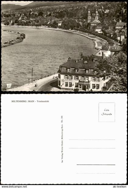 Ansichtskarte Miltenberg (Main) Mainpartie Stadt Hotel Rose 1965