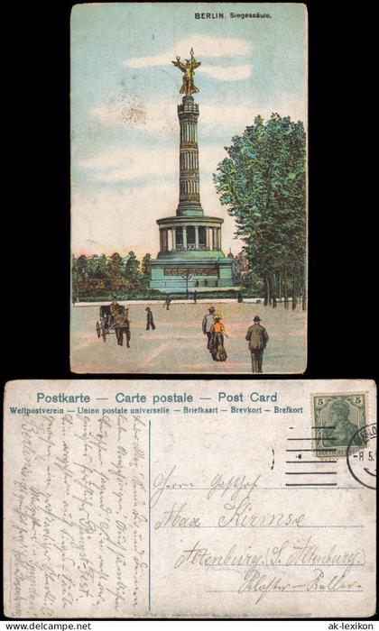 Ansichtskarte Mitte-Berlin Siegessäule (Künstlerkarte) 1910