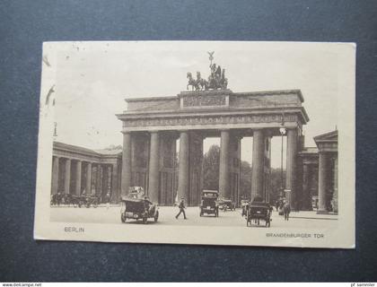 DR 1922 AK Berlin Brandenburger Tor Infla Germania EF Tagesstempel Berlin W 8 vom 19.4.22 nach Wien Österreich gesendet