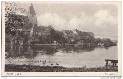Mölln, Am Stadtsee, mit Kirche, um 1930