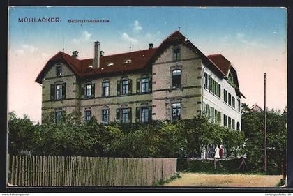 AK Mühlacker, Ansicht vom Bezirkskrankenhaus