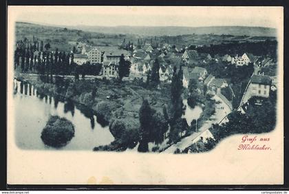 AK Mühlacker, Ortsansicht mit Fluss