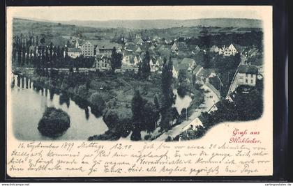 AK Mühlacker, Ortsansicht mit Flusspartie