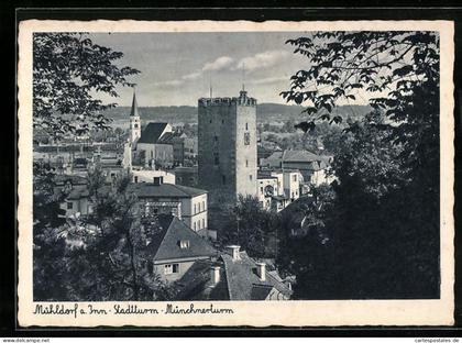 AK Mühldorf a. Inn, Stadtturm-Münchnerturm