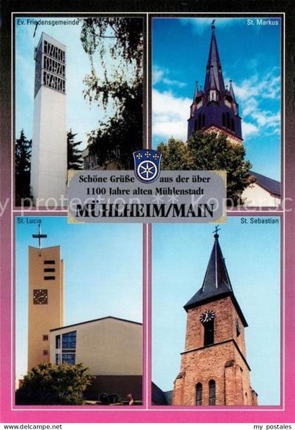 Muehlheim Main 1100 Jahre Muehlenstadt Ev Friedensgemeinde Kirchen St. Markus St