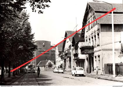 AK Müllrose VEB Mühlenwerke Bus Autobus Omnibus Haltestelle Gasthof ? a Eisenhüttenstadt Beeskow Frankfurt Oder DDR