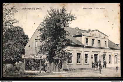 AK Müncheberg /Mark, Restaurant Zur Linde von August Franck