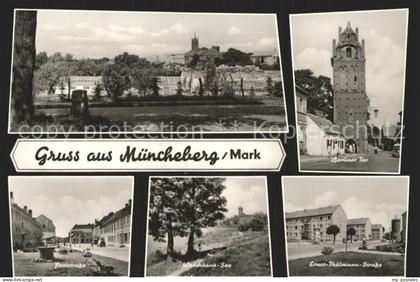 Muencheberg Panorama Berliner Tor Poststrasse Waschbanksee Ernst Thaelmann Stras