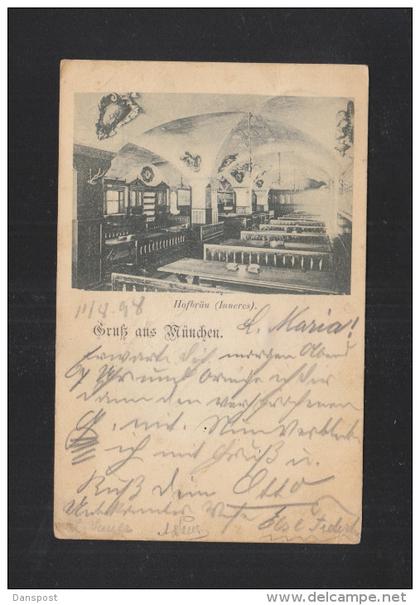 AK Gruß aus München Hofbräu 1898