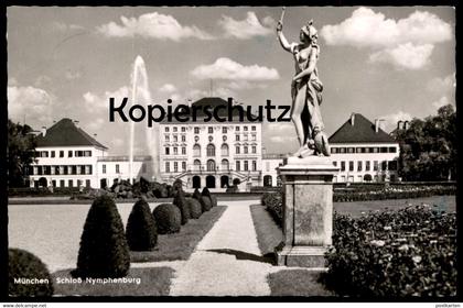 ÄLTERE POSTKARTE SCHLOSS NYMPHENBURG MÜNCHEN Denkmal Statue Brunnen fontaine fountain monument chateau castle postcard