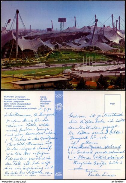 Milbertshofen-München Olympiapark Sporthalle und Olympiastadion MUNICH 1974