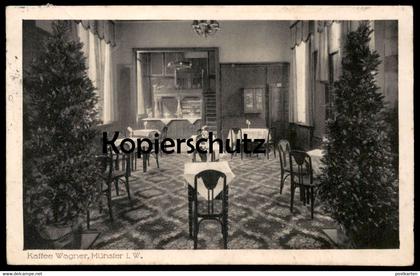 ALTE POSTKARTE MÜNSTER WESTFALEN KAFFEE WAGNER 1914 Café postcard Ansichtskarte cpa AK