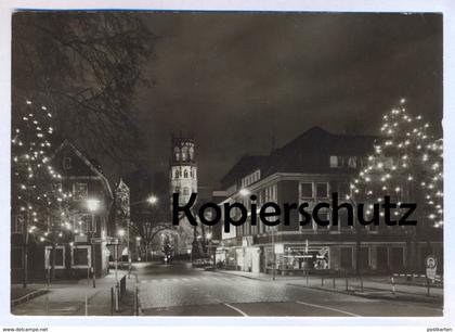 ALTE POSTKARTE MÜNSTER WESTFALEN WEIHNACHT AN DER LUDGERIKIRCHE Weihnachten christmas noel cpa postcard AK Ansichtskarte