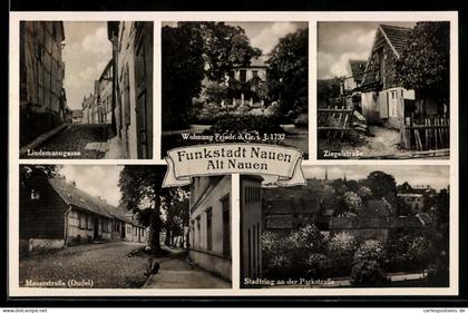 AK Nauen, Mauerstrasse, Lindemanngasse, Ziegelstrasse