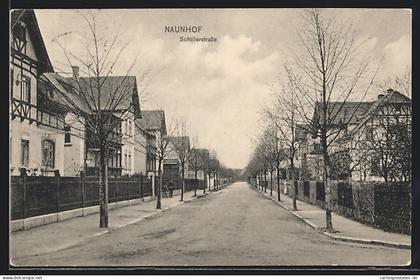 AK Naunhof, Häuserpartie in der Schillerstrasse