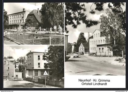 AK Naunhof-Lindhardt, Strassenpartie, Ortsansicht