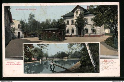 AK Naunhof, Schlossmühle Naunhof, Sonnen-, Luft- und Schwimmbad