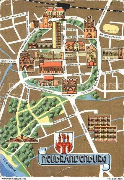 Neubrandenburg Strassenkarte