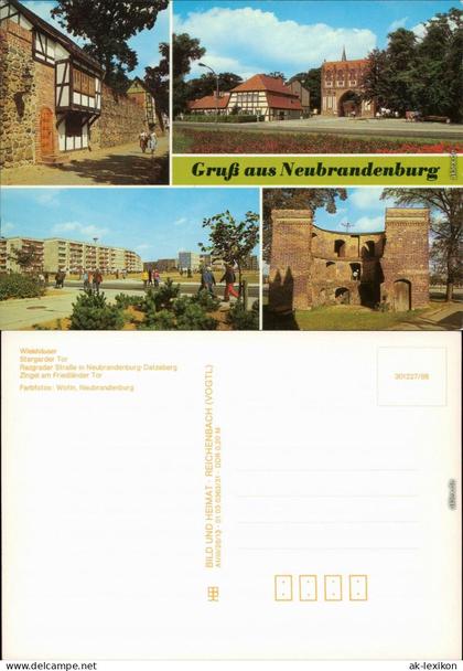Neubrandenburg Wiekhäuser  Razgrader Straße in Neubrandenburg-Datzeberg 1988
