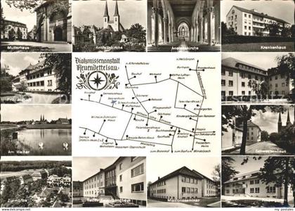 Neuendettelsau Diakonissenanstalt Krankenhaus Heim Kirche Weiher