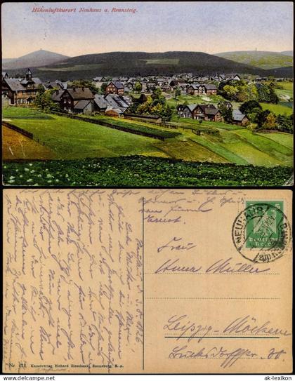 Ansichtskarte Neuhaus am Rennweg Stadtpartie 1926