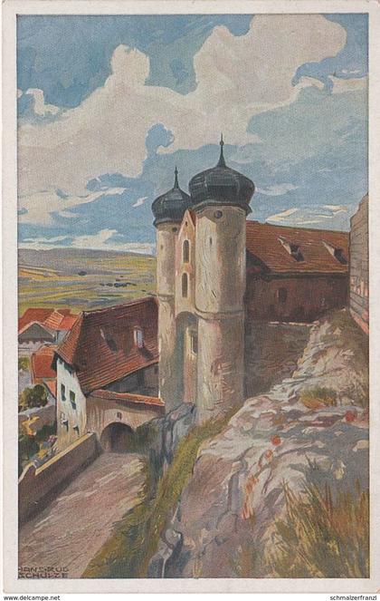 Künstlerkarte AK Parsberg Schloß Burg a Neumarkt Lupburg Seubersdorf Hohenfels Oberpfalz Schulze Deutsche Burgen Nr. 6