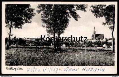 ÄLTERE POSTKARTE NEUÖTTING AM INN PANORAMA GESAMTANSICHT cpa postcard Ansichtskarte AK