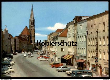 ÄLTERE POSTKARTE NEUÖTTING AM INN PANORAMA VW KÄFER CABRIO BUS NSU OPEL GASTHOF DROGERIE Ansichtskarte AK cpa postcard