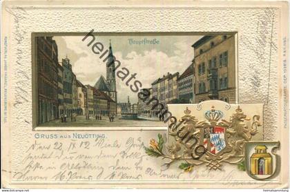 Neuötting - Wappen - Verlag Jakob Fränkel Regensburg - gel. 1902
