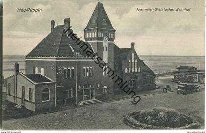 Neuruppin - Kremmen-Wittstocker Bahnhof - Verlag M. Glückstadt & Münden Hamburg