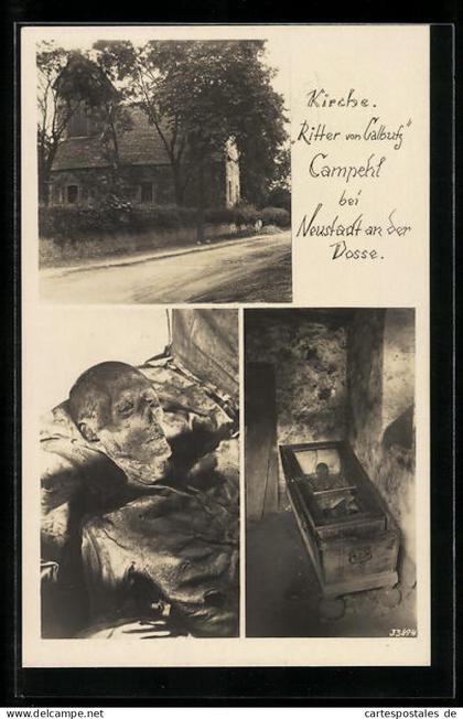AK Campehl bei Neustadt /Dosse, Kirche Ritter von Calbutz