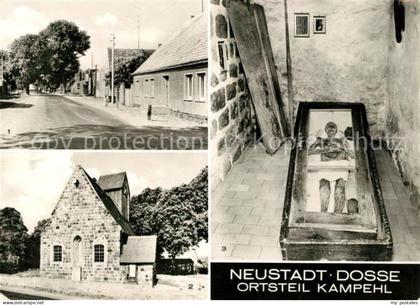 Neustadt Dosse Dorfstrasse 700jaehrige Wehrkirche Gruft mit nichtverwestem Leich