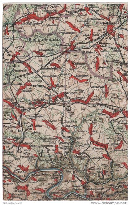 Wona Karte Blatt 825 Stolpen Bischofswerda Neustadt Hohnstein Lohmen Rathmannsdorf Seeligstadt Arnsdorf Lohsdorf Polenz