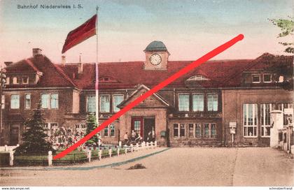 AK Niederwiesa Bahnhof a Braunsdorf Lichtenwalde Altenhain Euba Flöha Lichtenau Mühlbach Ebersdorf Frankenberg Chemnitz