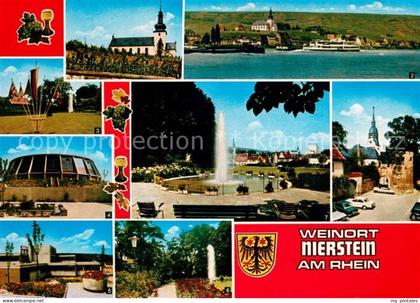 Nierstein Rhein St Kilians Kirche Rheinpartie Parkanlagen Sporthalle Realschule