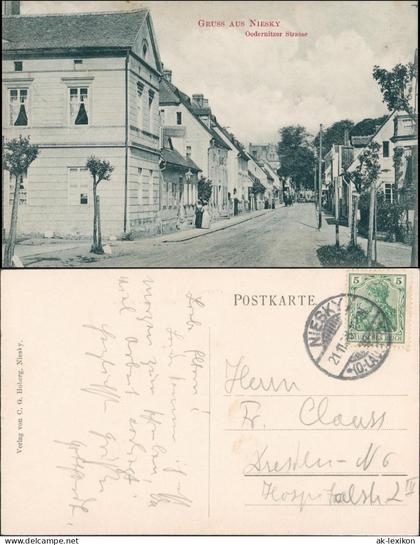 Ansichtskarte Niesky Niska Oedernitzer Strasse 1913
