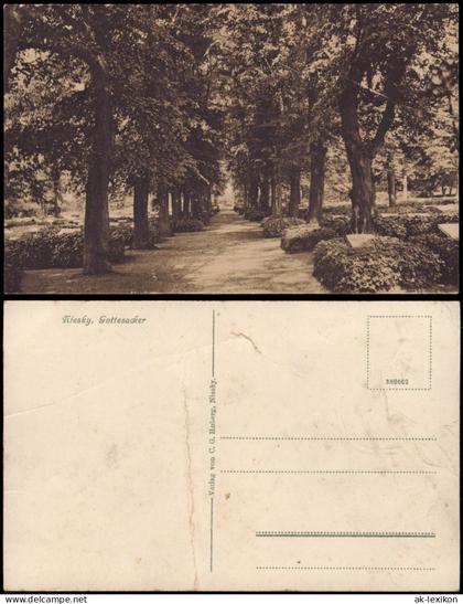 Ansichtskarte Niesky Oberlausitz Niska Gottesacker 1914