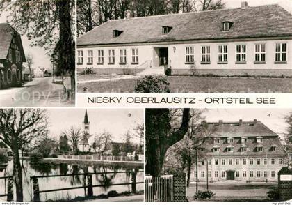 See Niesky Dorfstrasse Kindergarten Dorfteich Genesungsheim Heideland