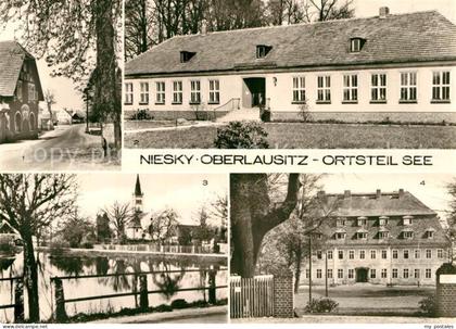 See Niesky Dorfstrasse Kindergarten Dorfteich Genesungsheim Heideland