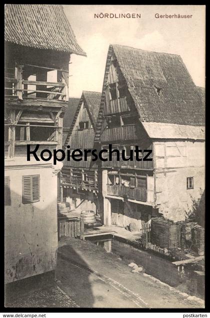ALTE POSTKARTE NÖRDLINGEN GERBERHÄUSER ALTES FACHWERKHAUS FACHWERK Haus cpa postcard Ansichtskarte AK