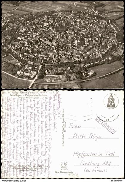 Ansichtskarte Nördlingen Luftbild Fliegeraufnahme 1971