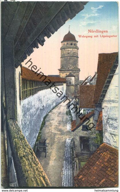 Nördlingen - Wehrgang mit Löpsinger Tor