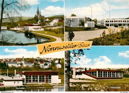 Nonnweiler-Primstal Saarland Blick zur Kirche Schule Kurhalle Hallenbad