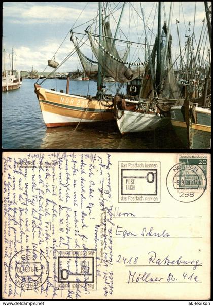Ansichtskarte Norddeich-Norden Hafen Fischerboote 1969