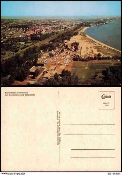 Nordenham Luftbild Luftaufnahme mit Sandstrand und Spielwiese 1971