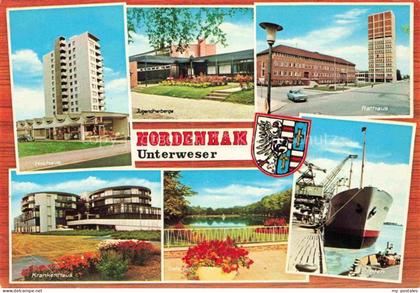 Nordenham Wesermarsch Niedersachsen Hochhaus Jugendherberge Rathaus Krankenhaus