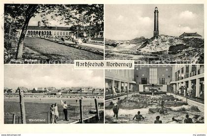 73150289 Norderney Nordseebad Kurhaus Leuchtturm Weststrand Wellenbad Norderney
